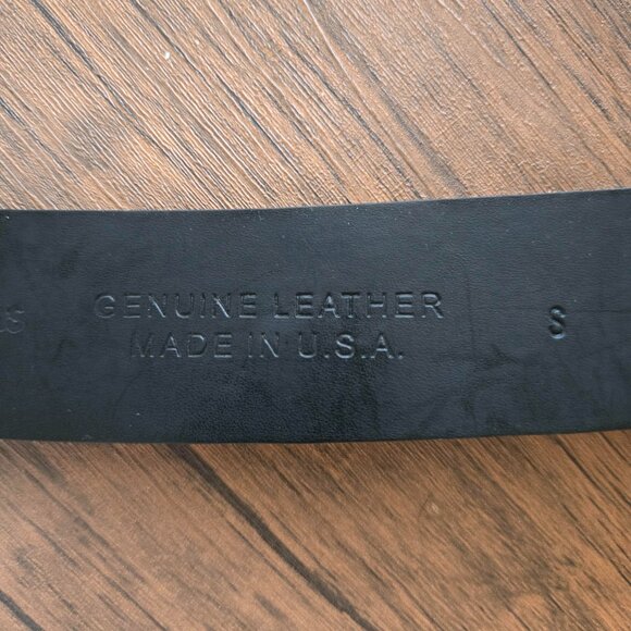 Vintage Sandy Duftler Belt Size Small Made In USA Genuine Leather Brown Floral - Picture 6 of 7